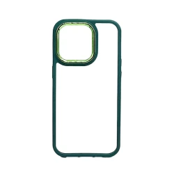 Чехол для Apple iPhone 14 Pro Прозрачный/Зеленый