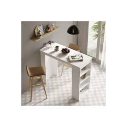 Барная стойка Linde 12115584, ЛДСП, белый, 120x47x101 см Барная стойка Linde 12115584, ЛДСП, белый, 120x47x101 см