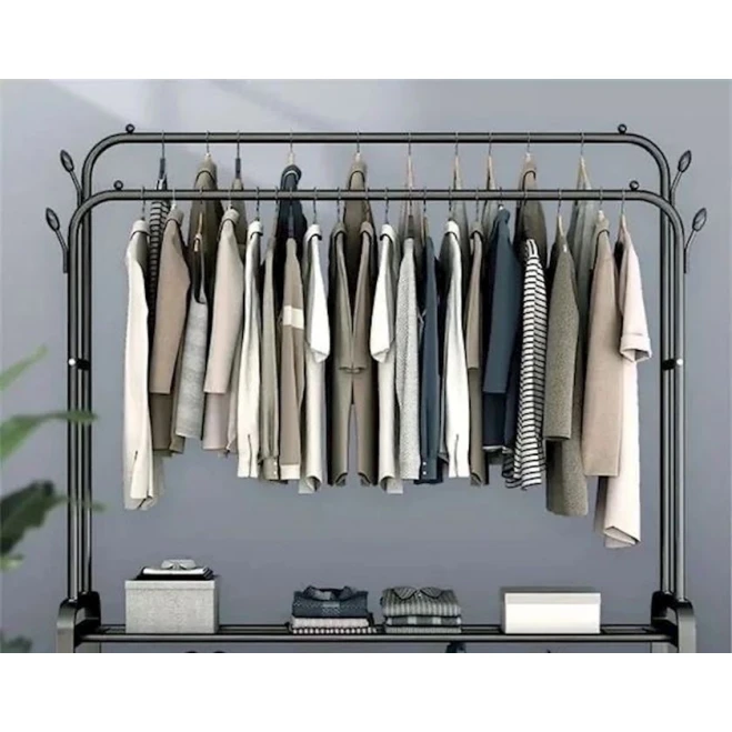 Вешалка CEV157PIN, металл, черная, 150x57x110 см