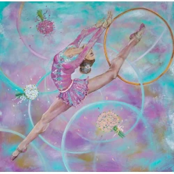 Rəsm Art by Ulviya Kakhramanova Qələbə hissi, kətan, yağlı/akril, 100x100 sm