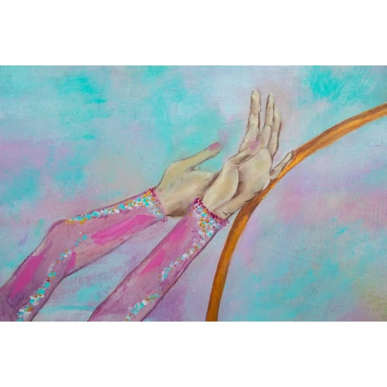 Rəsm Art by Ulviya Kakhramanova Qələbə hissi, kətan, yağlı/akril, 100x100 sm