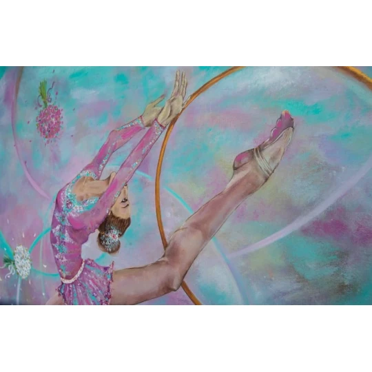 Rəsm Art by Ulviya Kakhramanova Qələbə hissi, kətan, yağlı/akril, 100x100 sm