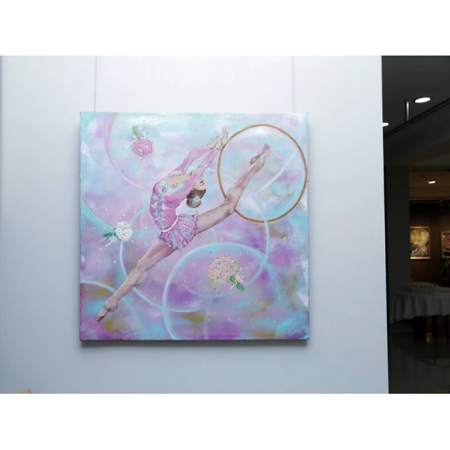 Rəsm Art by Ulviya Kakhramanova Qələbə hissi, kətan, yağlı/akril, 100x100 sm