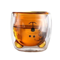 Стеклянный стакан Lovely Panda Bear CB_98160000000940, с двойными стенками, 250 мл, прозрачный