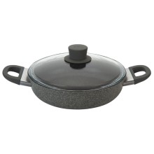 Tava Ballarini Murano, 28 sm, Alüminium, Qapaqlı, Boz (8003150509845)