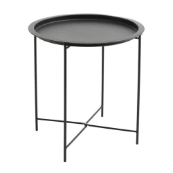 Журнальный стол JYSK Randerup, диаметр 47 см, высота 51 см, металл/полипропилен/сталь, черный Журнальный стол JYSK Randerup, диаметр 47 см, высота 51 см, металл/полипропилен/сталь, черный