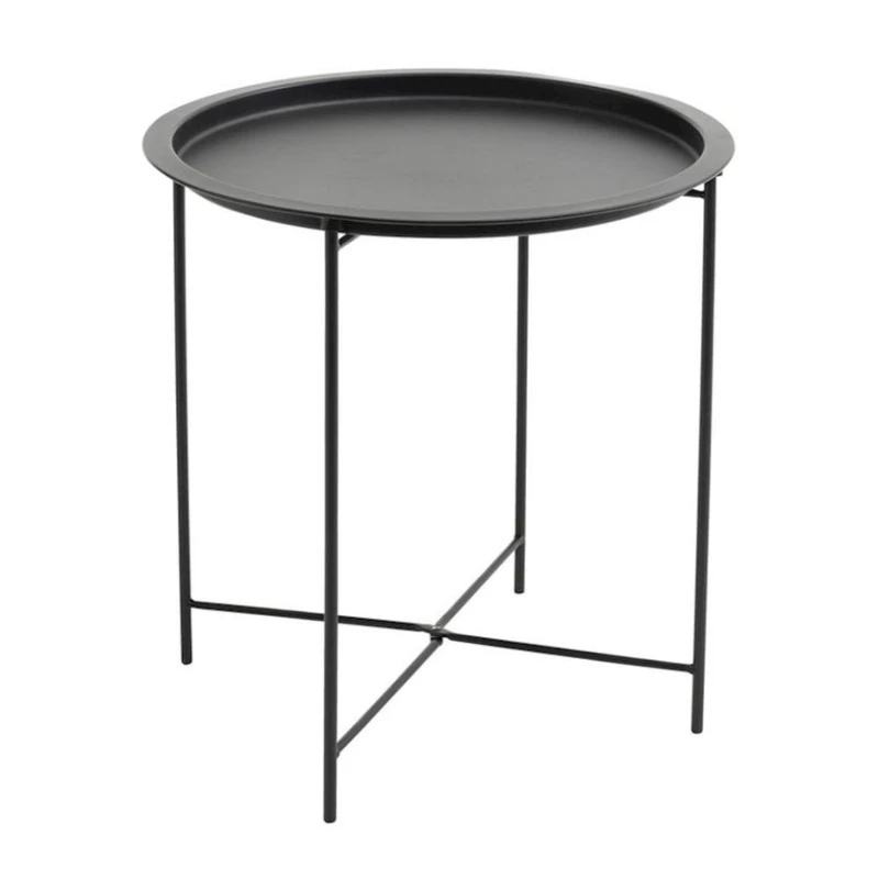 Журнальный стол JYSK Randerup, диаметр 47 см, высота 51 см, металл/полипропилен/сталь, черный Журнальный стол JYSK Randerup, диаметр 47 см, высота 51 см, металл/полипропилен/сталь, черный