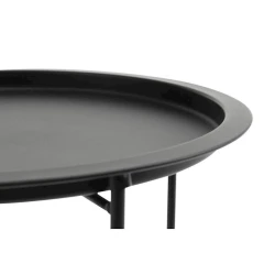 Журнальный стол JYSK Randerup, диаметр 47 см, высота 51 см, металл/полипропилен/сталь, черный Журнальный стол JYSK Randerup, диаметр 47 см, высота 51 см, металл/полипропилен/сталь, черный