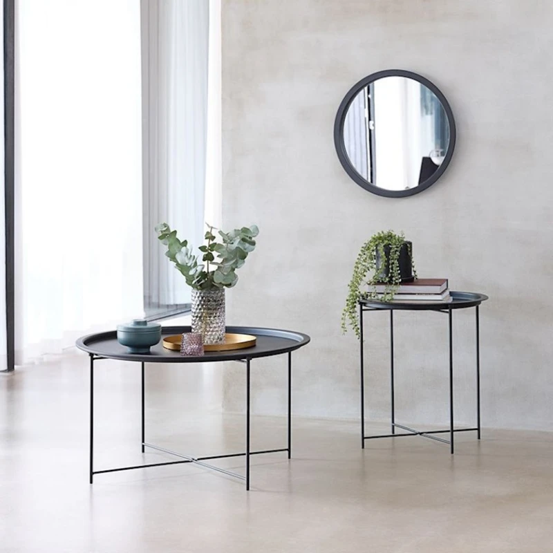 Журнальный стол JYSK Randerup, диаметр 47 см, высота 51 см, металл/полипропилен/сталь, черный Журнальный стол JYSK Randerup, диаметр 47 см, высота 51 см, металл/полипропилен/сталь, черный