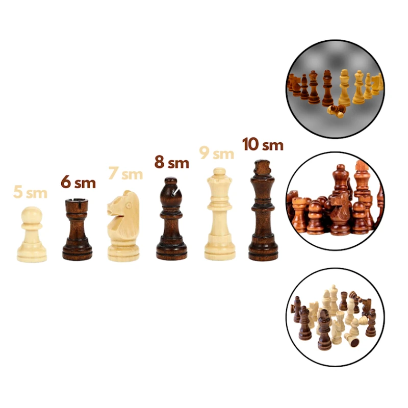 Шахматы 1723, дерево, белые/коричневые Шахматы 1723, дерево, белые/коричневые