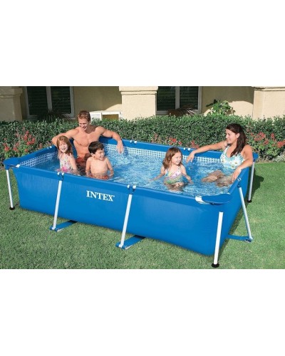 Hovuz karkaslı Intex Rectangular Frame H28225588270NP, 220x150x60 sm, 1662 l, göy