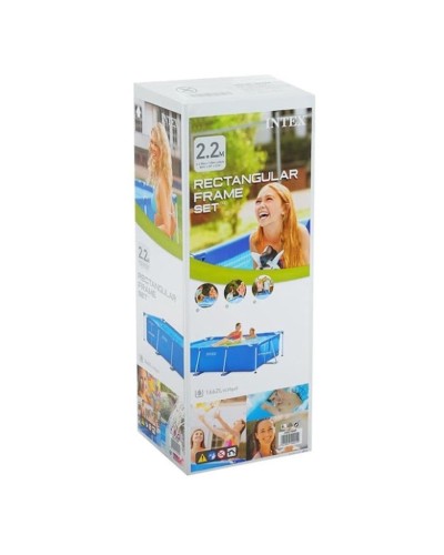 Hovuz karkaslı Intex Rectangular Frame H28225588270NP, 220x150x60 sm, 1662 l, göy