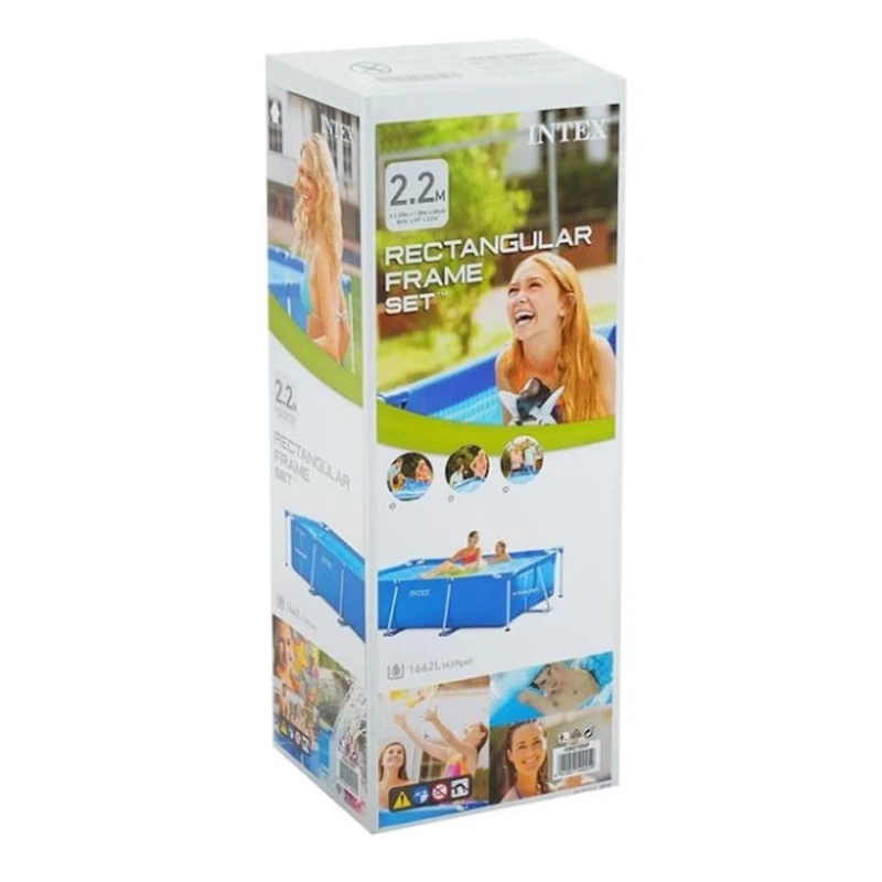 Бассейн каркасный Intex Rectangular Frame H28225588270NP, 220x150x60 см, 1662 л, синий Бассейн каркасный Intex Rectangular Frame H28225588270NP, 220x150x60 см, 1662 л, синий