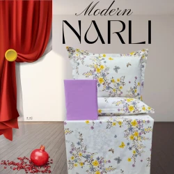 Комплект постельного белья Narlı 1150, пододеяльник 200x220 см, простыня 240х260 см, наволочки 50х70 см, двуспальный, хлопок, разноцветный