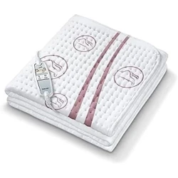 Электрическая простыня Beurer UB 90, 9 температурных режимов, 60 Вт, хлопок/микрофлис, белый, 150x80 см