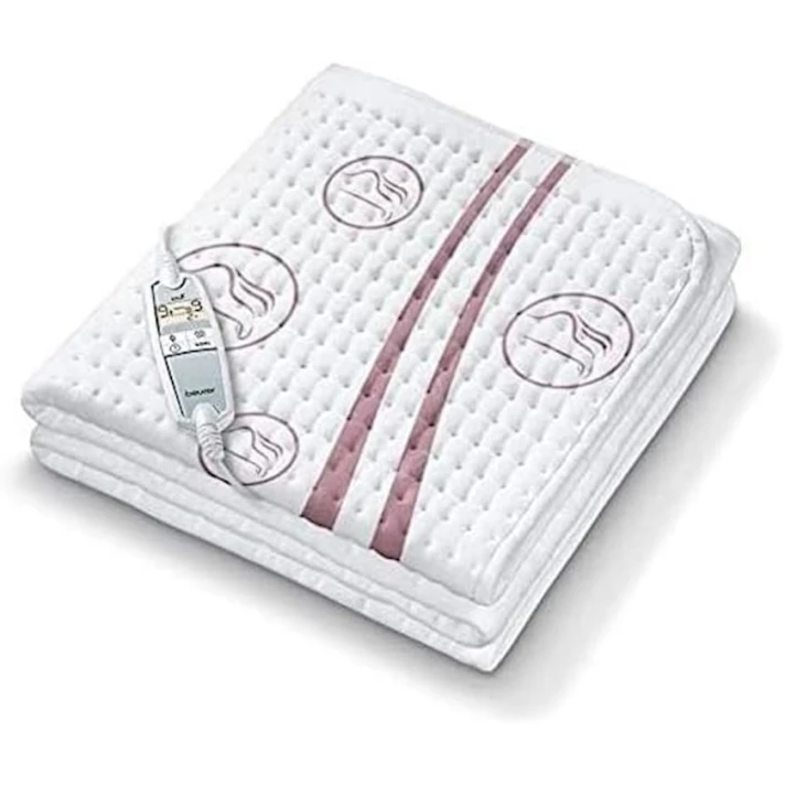 Электрическая простыня Beurer UB 90, 9 температурных режимов, 60 Вт, хлопок/микрофлис, белый, 150x80 см Электрическая простыня Beurer UB 90, 9 температурных режимов, 60 Вт, хлопок/микрофлис, белый, 150x80 см