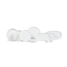 Süfrə qab-qacaq dəsti Leggno Botanical White, 55 parça, 12 nəfərlik