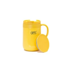 Термокружка Gipfel Modern 8314, 450 мл, 8x14.5 см, нержавеющая сталь/силикон/пластик, желтый Термокружка Gipfel Modern 8314, 450 мл, 8x14.5 см, нержавеющая сталь/силикон/пластик, желтый