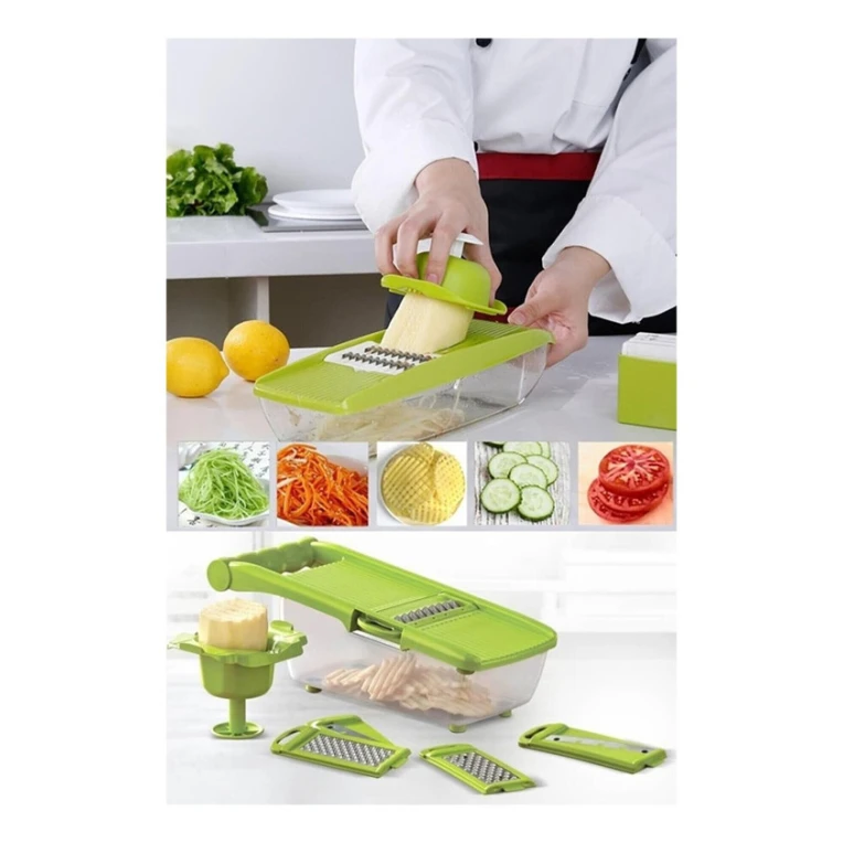 Терка-овощерезка seqva_244, зеленый, с 5 насадками Терка-овощерезка seqva_244, зеленый, с 5 насадками