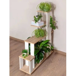 Стеллаж, 105x25x98 см, ЛДСП, белый/сомонна Стеллаж, 105x25x98 см, ЛДСП, белый/сомонна