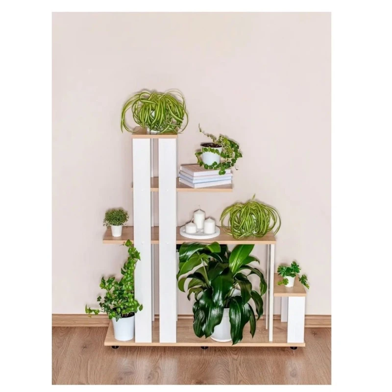 Стеллаж, 105x25x98 см, ЛДСП, белый/сомонна Стеллаж, 105x25x98 см, ЛДСП, белый/сомонна