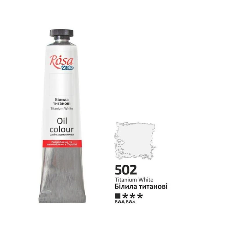 Масляная краска Rosa Studio 502 Titanium White 45 мл Масляная краска Rosa Studio 502 Titanium White 45 мл