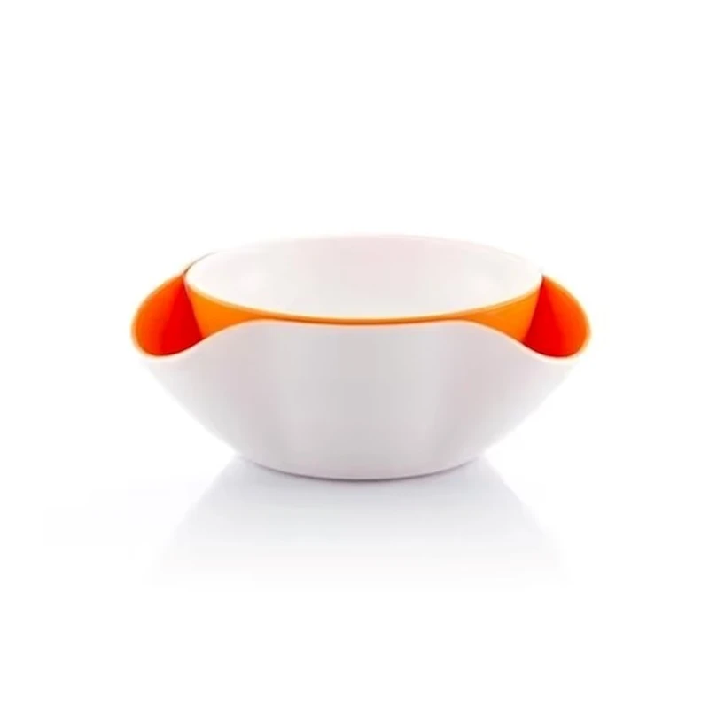 Qəlyanaltı kasa InnovaGoods V0101112 2-si 1-də polikarbonat, ağ/narıncı