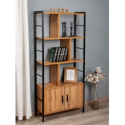 Стеллаж 3563_LETNEWFijiVott, ЛДСП, коричневый, 155x28x71 см Стеллаж 3563_LETNEWFijiVott, ЛДСП, коричневый, 155x28x71 см