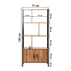 Стеллаж 3563_LETNEWFijiVott, ЛДСП, коричневый, 155x28x71 см Стеллаж 3563_LETNEWFijiVott, ЛДСП, коричневый, 155x28x71 см