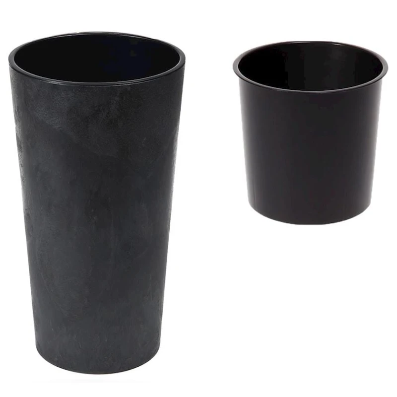 Горшок для растений Lamela Lilia Eco, 36х19 см, черный Горшок для растений Lamela Lilia Eco, 36х19 см, черный