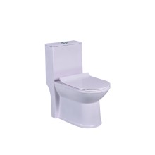Unitaz çənli 6386, keramika, çəhrayı