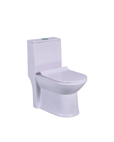 Unitaz çənli 6386, keramika, çəhrayı