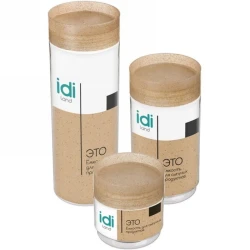 Набор банок для сыпучих продуктов Plast Team Palermo, пластик, прозрачный, 500/1000/1500 мл, 3 шт