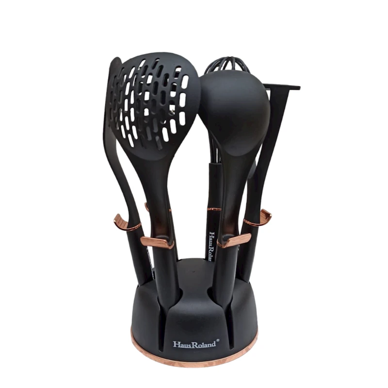 Набор кухонных принадлежностей HausRoland EVDC058, 7 предметов, черный Набор кухонных принадлежностей HausRoland EVDC058, 7 предметов, черный