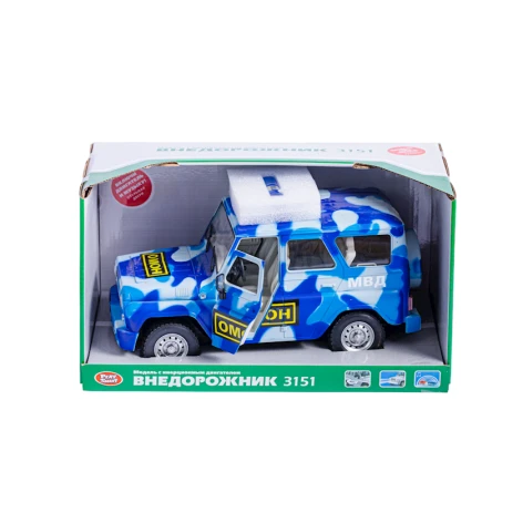 Полицейский внедорожник Play Smart 9122, 32x18 см, от 3 лет, синий