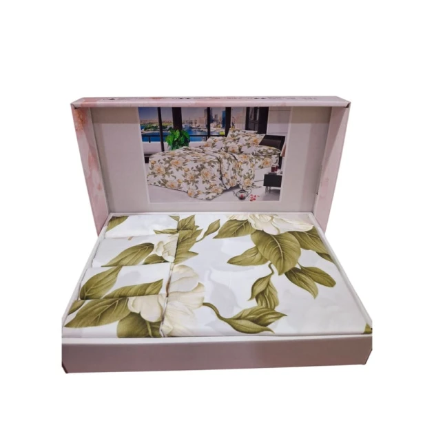 Комплект постельного белья MM Tekstil MM36 пододеяльник 200х220 см, простыня 200х220 см, наволочки 4 шт x 50х70/70х70 см, разноцветны