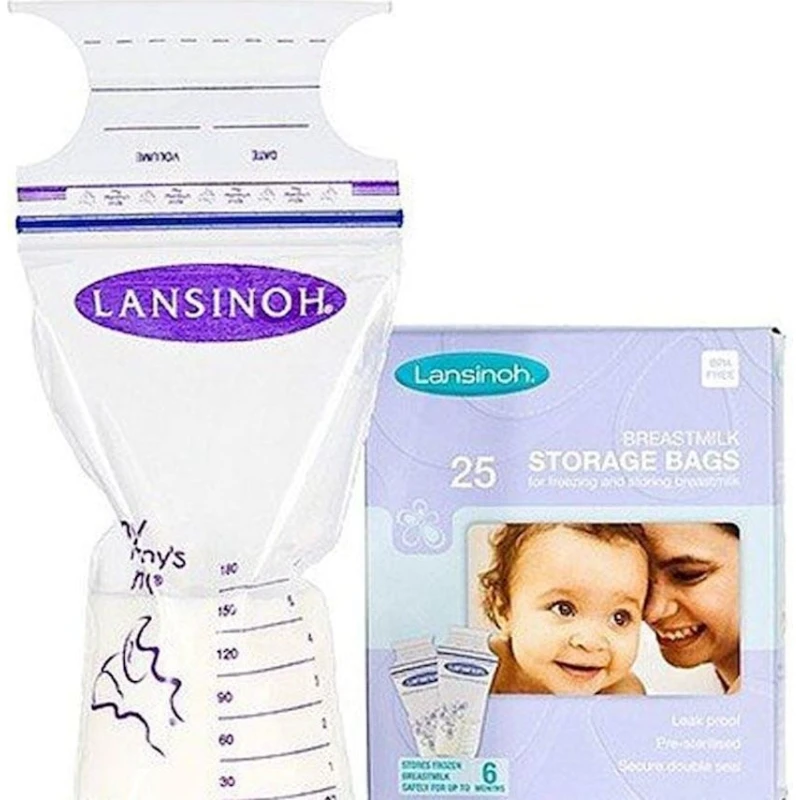 Пакеты для хранения грудного молока Lansinoh 180 мл, 25 шт Пакеты для хранения грудного молока Lansinoh 180 мл, 25 шт