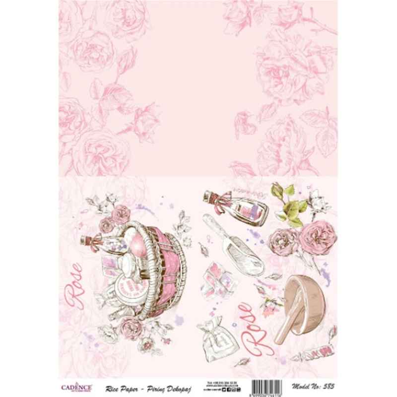 Рисовая бумага для декупажа Cadence - 585, А3, 29.7x42 см