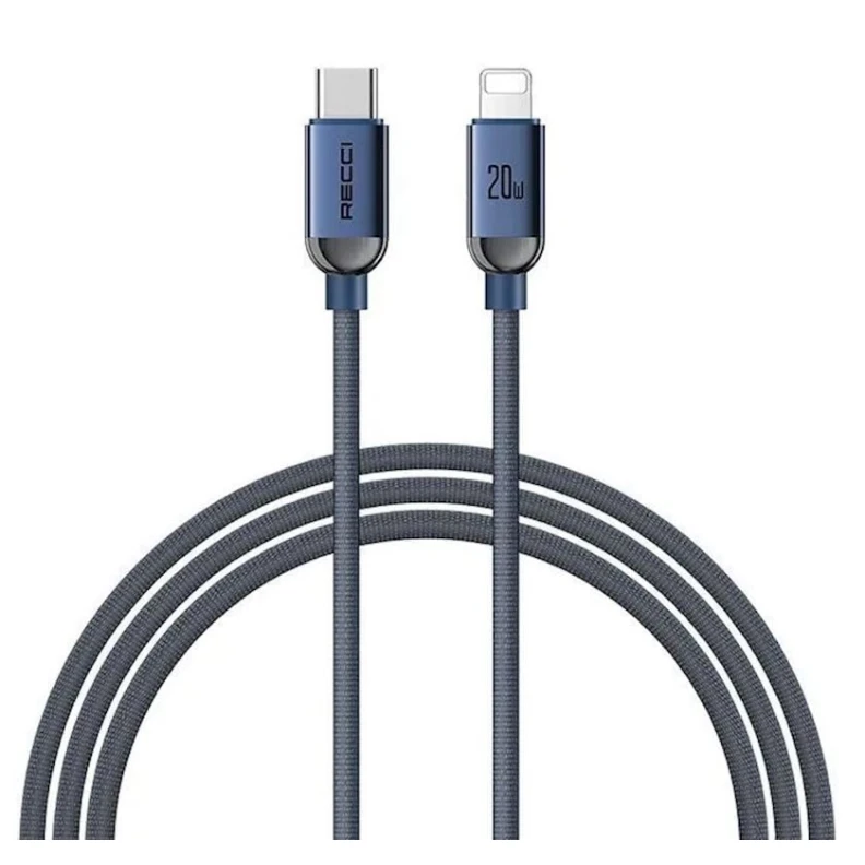 Kabel Recci RS09CL Type-C To Lightning, 1.2 m, Blue
