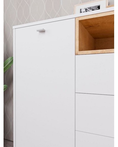 Komod, 100.5x149.2x43 sm, LDSP, ağ/qəhvəyi