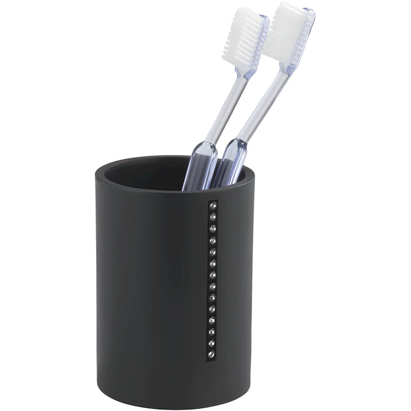 Diş fırçaları üçün stəkan Wenko Diamond, qara