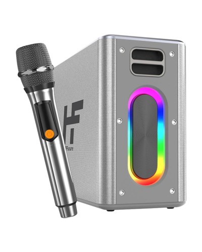 Portativ dinamik HiFuture MusicBox Dual Wireless Microphones Silver
