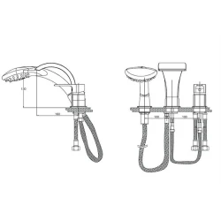 Смеситель для скрытого монтажа GPD Atros MAK65 Chromic 3 предмета