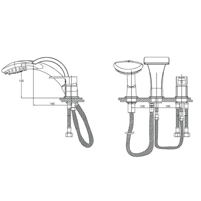Смеситель для скрытого монтажа GPD Atros MAK65 Chromic 3 предмета Смеситель для скрытого монтажа GPD Atros MAK65 Chromic 3 предмета