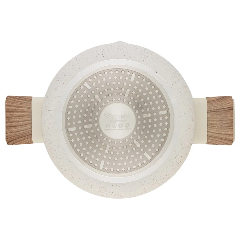 Кастрюля Werner Organic Beige, 22 см, 3.8 л, алюминий, бежевая