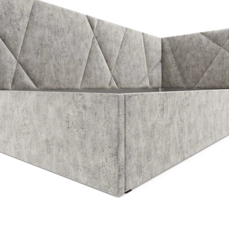 Tək nəfərlik çarpayı Art_tek_yataq (120) 72, laminat/parça, bej, 200x85x120 sm