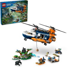 Konstruktor LEGO City Jungle Explorer Helicopter at Base Camp 60437, 8+ yaş, 881 element