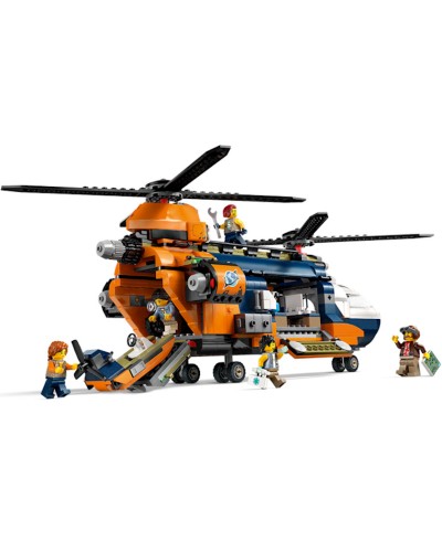 Konstruktor LEGO City Jungle Explorer Helicopter at Base Camp 60437, 8+ yaş, 881 element