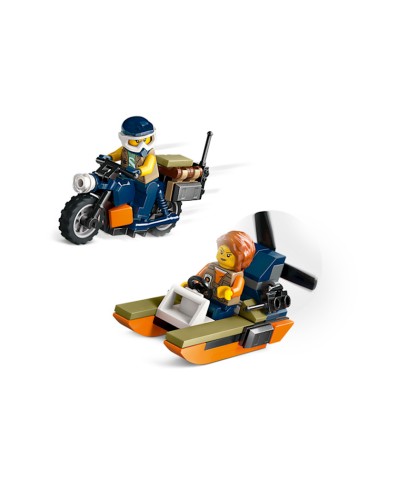 Konstruktor LEGO City Jungle Explorer Helicopter at Base Camp 60437, 8+ yaş, 881 element
