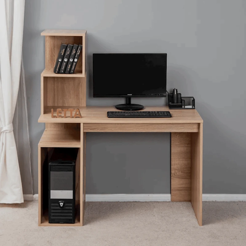 Письменный стол Letta, бежевый, ЛДСП, 110х48х134 см Письменный стол Letta, бежевый, ЛДСП, 110х48х134 см